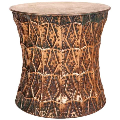 Sgabello In Metallo Dorato 35,5x35,5x34h - Foto 1
