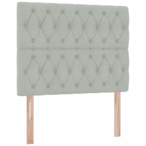 Letto con contenitore e materasso Grigio chiaro 120 x 190 cm - Foto 9