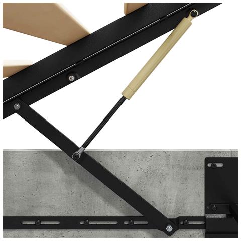 Letto ottomano Grigio cemento 160 x 200 cm Legno multistrato - Foto 9