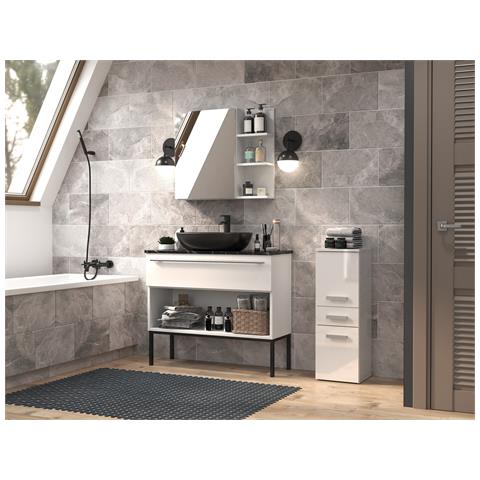 NEL V DDS BIEL POL armadietto di conservazione per bagno Bianco - Foto 3
