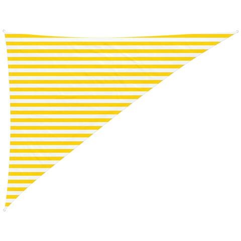 Vela da ombra solare Giallo e Bianco 3 x 4 x 5 m - Foto 1
