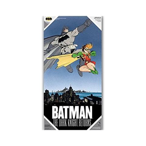 Il Cavaliere Oscuro The Dark Knight Returns Glass Poster Batman E Robin 60 X 30 Cm - Foto 1