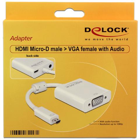 Adattatore Hdmi Micro D Maschio - 15 Poli Vga Femmina - Foto 1
