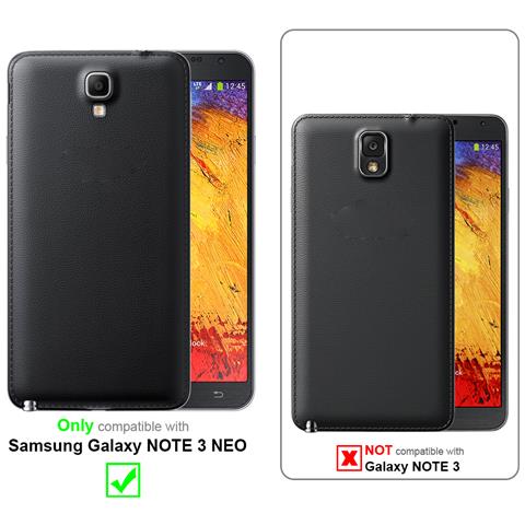 Custodia Compatibile Con Samsung Galaxy Note 3 Neo In Blu Scuro Nero - Coperchio Protettiva Con Chiusura Magnetica, Funzione Stand E Tasca Per Le Carte - Foto 10