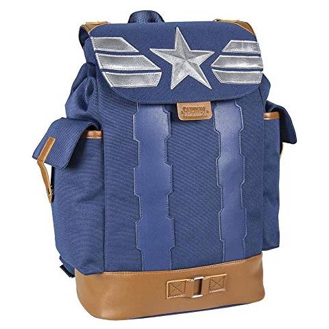 Mochila Viaje Capitan, Zaino Da Viaggio Casuale Capitan America Del Avengers-bambini Unisex Multicolore 27,0 X 42,0 X 14,0 Centimetri - Foto 1