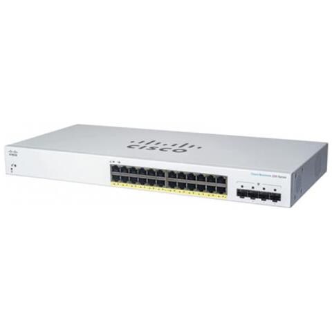 Switch di Rete CBS220-24FP-4G-EU 24 Porte LAN con Supporto PoE Colore Bianco - Foto 1