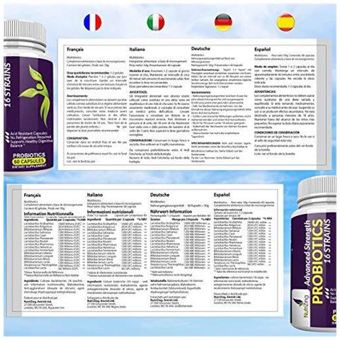 Culture Bio Complex - 16 Ceppi In Diretta Con 50 Miliardi Cfu Polvere Fonte - Vegan Tempo Capsule A Rilascio - Con Lactobacillus Acidophilus E Bifidobacterium - Made In Uk Da - Foto 4