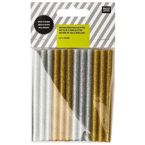 Colla Glitter In Stick - Oro E Argento - 0,7 X 10 Cm - Foto 1