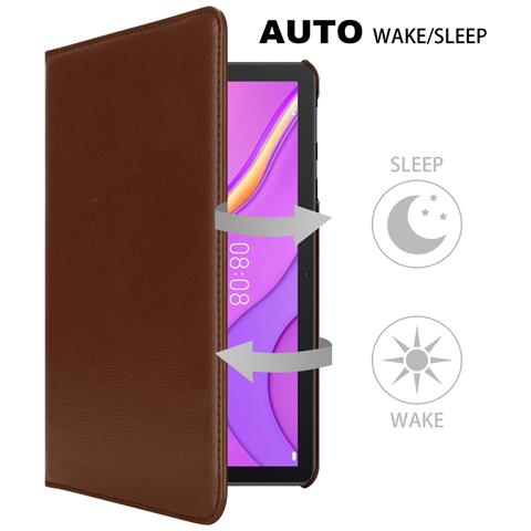 Cadorabo Custodia Per Tablet Compatibile Con Huawei Matepad T 10 (9.7 Zoll) / T 10s (10.1 Zoll) In Bruno Fungo - Coperchio Protettivo Senza Auto Wake Up, Con Funzione Stand E Chiusura A Fascia Elastica - Foto 2