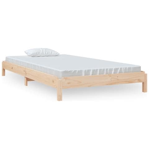 Letto Impilabile 100x200cm In Legno Massello Di Pino - Foto 1
