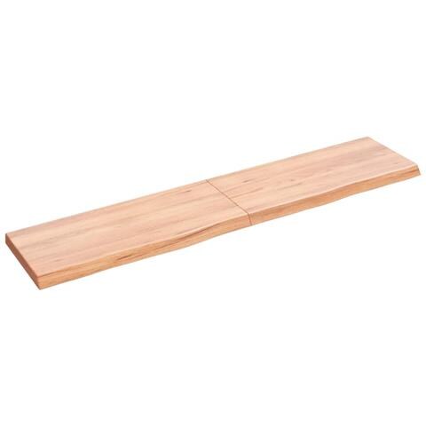Piano Bagno Marrone 140x30x (2-4) cm Legno Massello Trattato - Foto 1