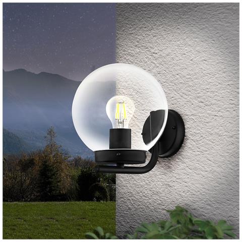 Applique Contemporanea Da Esterno Taverna 1 Luce Acciaio Zincato Nero - Foto 1