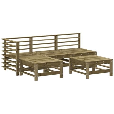Set Salotto da Giardino 5 pz in Legno Impregnato di Pino - Foto 2