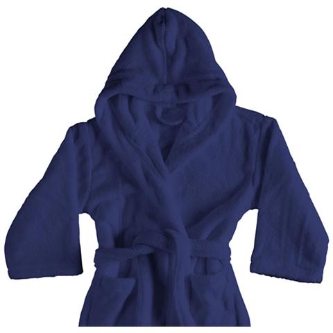 Accappatoio Con Cappuccio In Morbida Spugna Mod. Sophie Tinta Unita Vari Colori Xl Blue Jeans - Foto 2