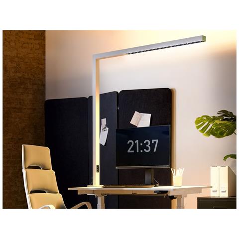 Lampada Da Tavolo Con Morsetto A Led Octant Con Sensore Di Movimento Metallo Argento - Foto 1