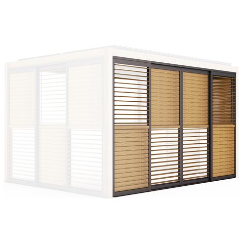 Lamm - Laterale Scorrevole Con Lamelle Per Pergola Bioclimatica Da 4 M - Foto 2