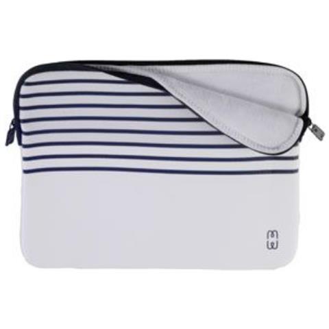 Custodia Per Macbook 13'' In Memory Foam Design Marinara Antigraffi, Bianco / Blu - Foto 2