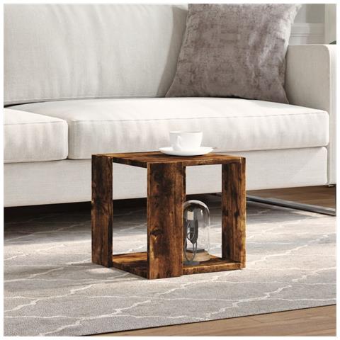 Tavolino Da Salotto Rovere Fumo 32x32x30 Cm Legno Multistrato - Foto 3