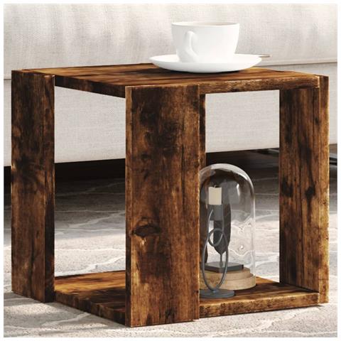 Tavolino Da Salotto Rovere Fumo 32x32x30 Cm Legno Multistrato - Foto 1