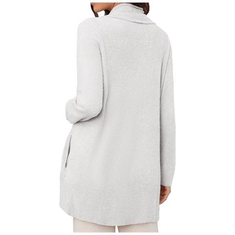 Cardigan Lungo Da Donna Grigio Xl - Foto 4