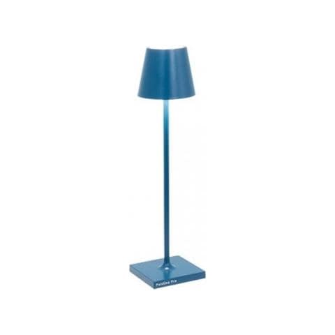 Lampada A Led Da Tavolo Poldina Pro Micro Blu Capri Ricaricabile E Dimmerabile Con Batteria Fino A 12 Ore - Foto 1