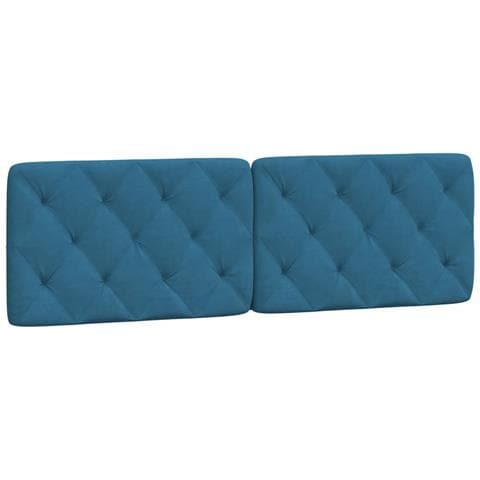 Cuscino Testiera Blu 160 Cm In Velluto - Foto 2