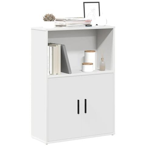 Libreria Bianca 60x24x85 Cm In Legno Multistrato - Foto 1