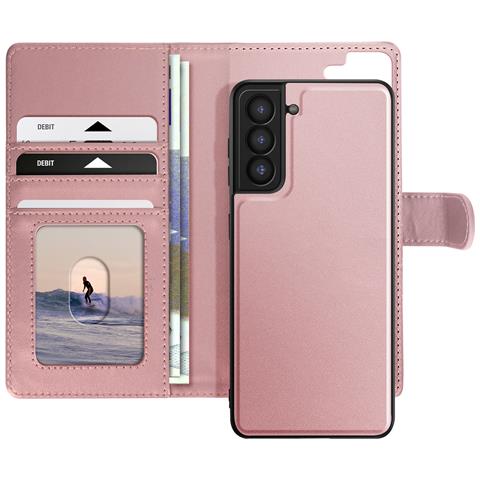 Custodia Per Samsung Galaxy S21 Con Cover Rimovibile, Rosa Champagne - Foto 1