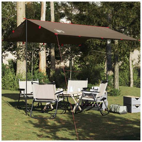 Telone da Campeggio Marrone 306x306 cm Impermeabile - Foto 1