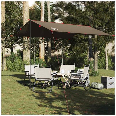Telone da Campeggio Marrone 306x306 cm Impermeabile - Foto 2