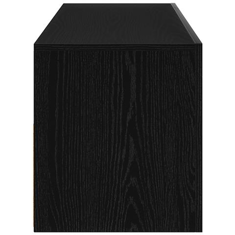 Mobile TV con LED Nero Rovere 90x35x40 cm Legno ingegnerizzato - Foto 2