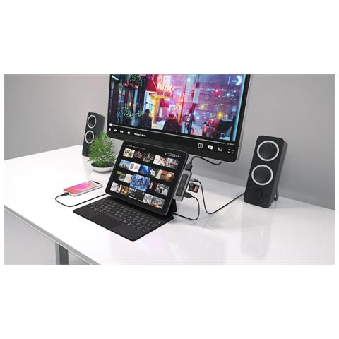 HD449 hub di interfaccia USB tipo-C 5000 Mbit /s Argento - Foto 5