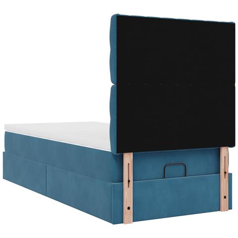 Struttura Letto Pouf con Materassi 90x200 cm in Velluto - Foto 9