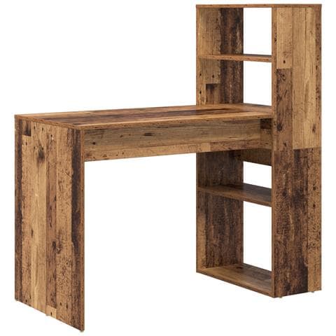 Scrivania con Archiviazione Legno Vecchio 113x54x120 cm Legno Ingegnerizzato - Foto 1