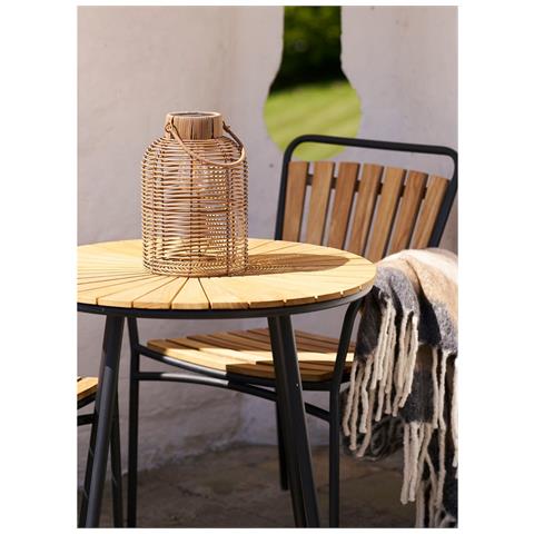 Lanterna Brentford - Marrone - Rattan Sintetico - 20x20x30,5 Cm - Foto 2