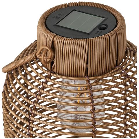 Lanterna Brentford - Marrone - Rattan Sintetico - 20x20x30,5 Cm - Foto 4