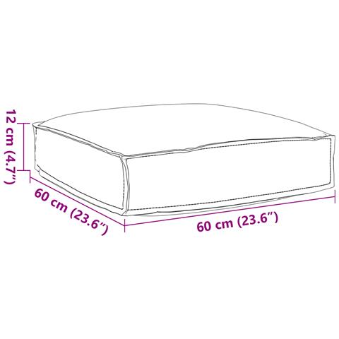 Cuscino per seduta pallet Rosso Vino 60 x 60 x 12 cm - Foto 6