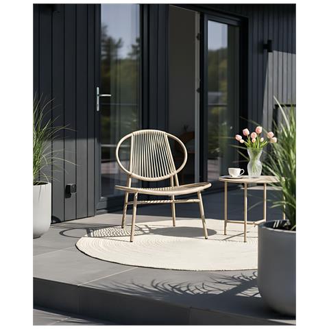Sedia Da Giardino Ovaro Beige - Foto 1