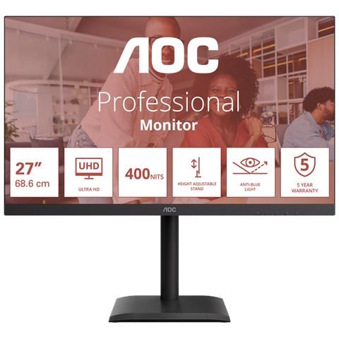 Monitor 27" IPS Flat U27E4CV 4K Ultra HD Tempo di risposta 4 ms - Foto 1