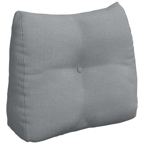 Cuscino per Schiena Grigio chiaro 60 x 24 x 50 cm Tessuto - Foto 1