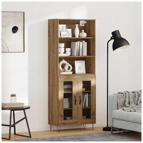 Credenza Rovere artigianale 69,5 x 34 x 180 cm - Foto 2