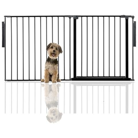 Bettacare Barriera Per Animali Domestici Premium Multipannello, Fino A 154cm Di Larghezza, Nera, 70cm Di Altezza - Foto 1