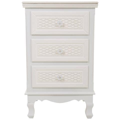 Comodino In Legno Bianco 41x33,5x68 - Foto 2