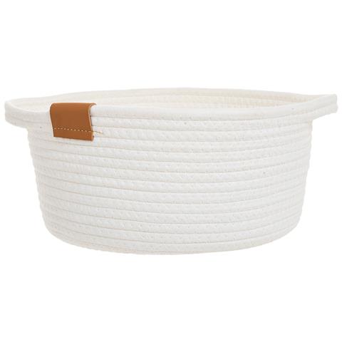 Cestino In Cotone Bianco D37x15 - Foto 2