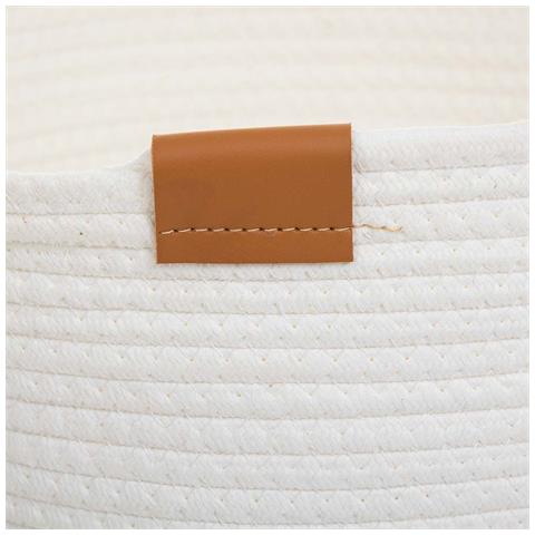 Cestino In Cotone Bianco D37x15 - Foto 6