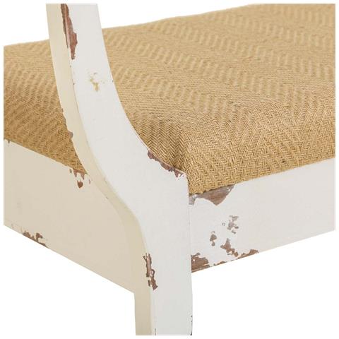 Sgabello Imbottita In Legno Bianco 139x45,5x78h - Foto 8