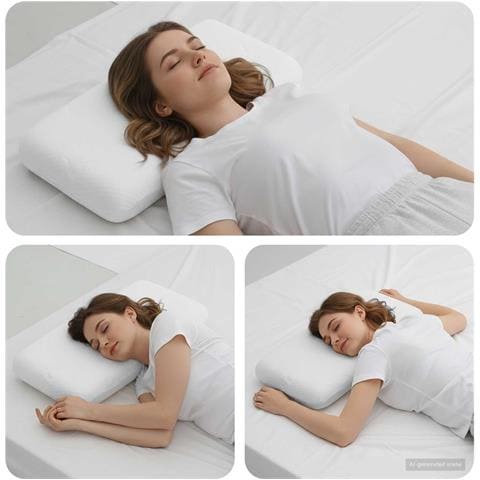 Cuscino da Letto Bianco 70 x 36 x 13 cm Schiuma Memory - Foto 2