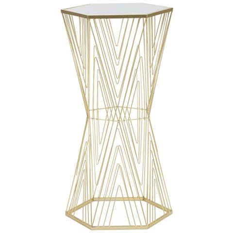 Tavolino Vkh600-oro-metallo-40x35x80 Cm - Foto 1