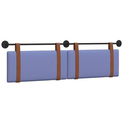 Testata appesa Tinta unita Blu jeans 190 x 55 x 5 cm PU Antico - Foto 1