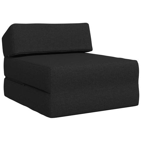 Divano Letto Pieghevole Nero 60 x 70 x 41 cm Tessuto - Foto 1
